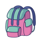 Starke Kinder Bande - Bild Grundschule - Schulranzen